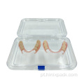 15x10x7.5cm Caixa de dentes de armazenamento odontológico transparente de plástico